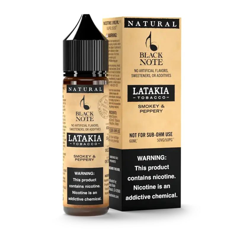 Black Note Latakia tobacco Quartet 60ml ( 50VG-50PG ) 3mg 6mg 12mg 18mg