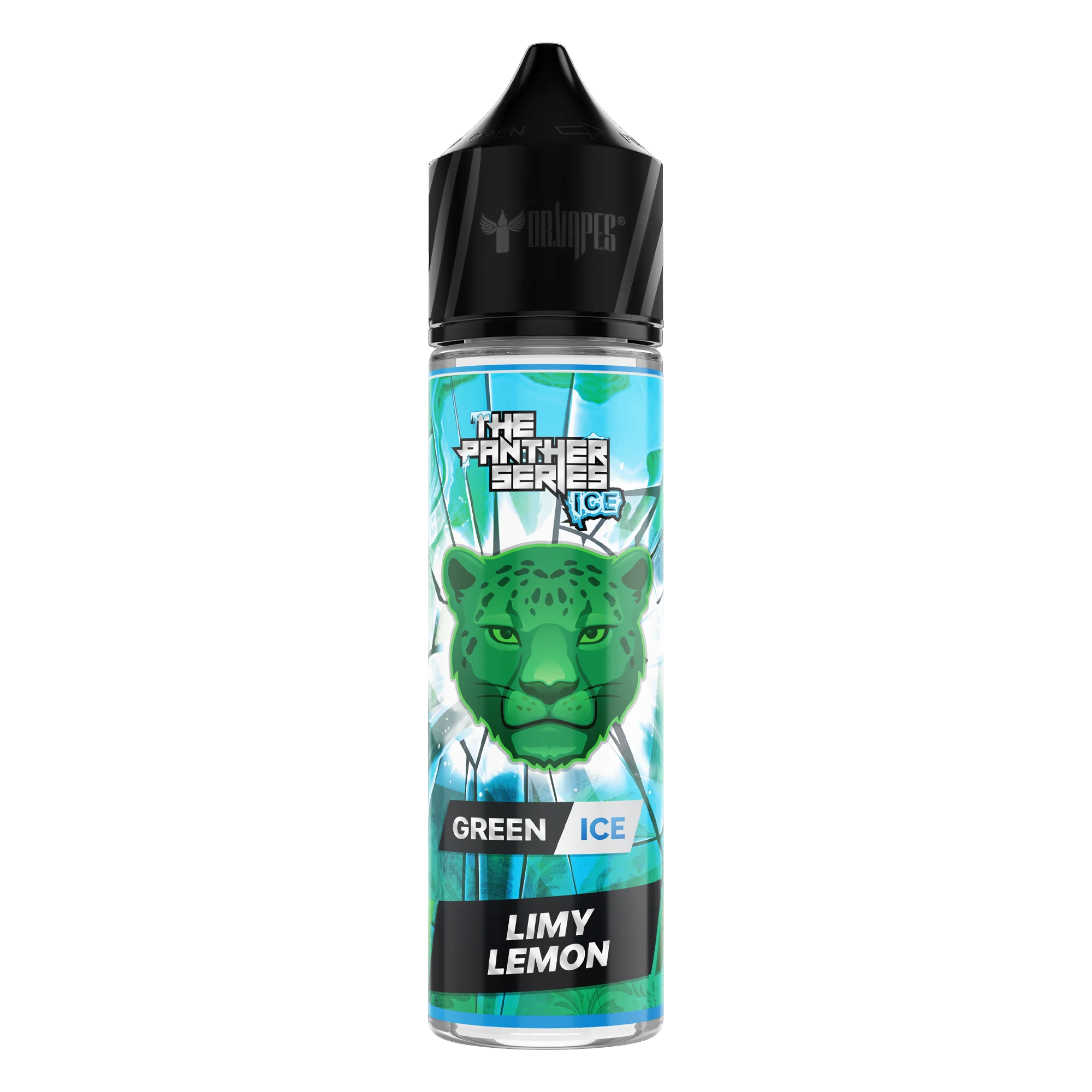 Discover Limy lemon Green ice Panther Drvapes 60ml a citrus e-liquid featuring tangy lemon notes, green citrus character, and a refreshing icy finish.