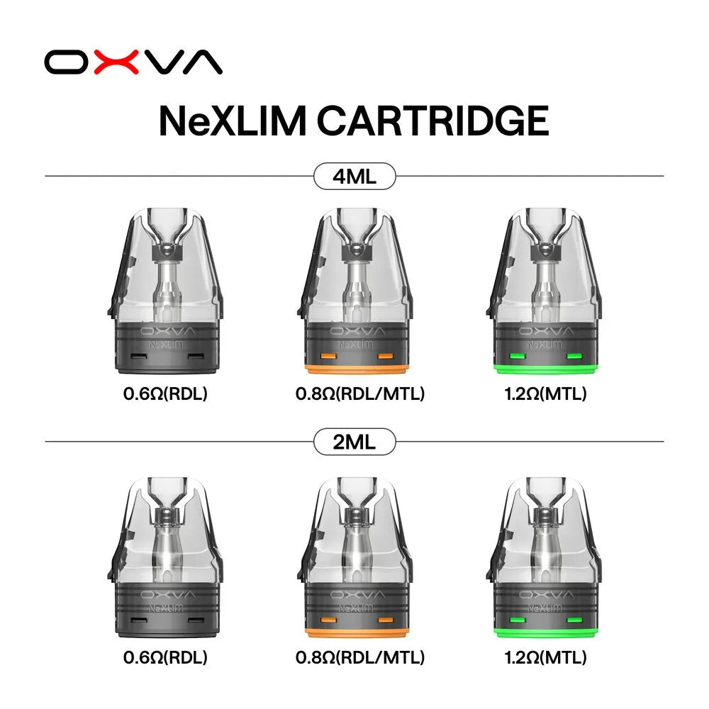 Nexlim oxva 4ml replacement pod specification and features