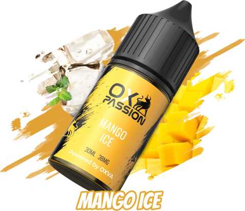 Beat the heat with Mango ice 30ml OX passion by oxva e-liquid packs a tropical punch with a juicy mango flavor balanced by a refreshing icy blast.