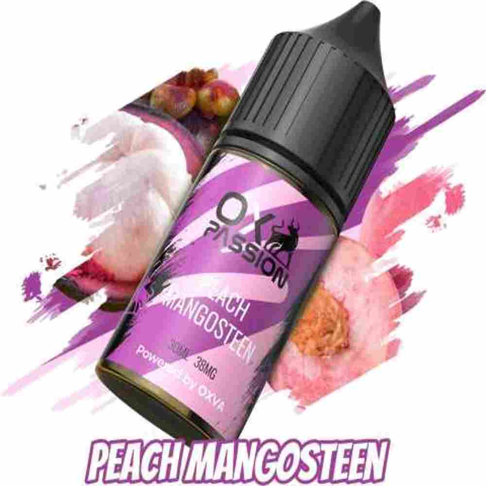 Ignite your senses with Peach mangosteen 30ml OX passion by oxva Dive into a world of luscious flavors as the refreshing blend tantalizes taste buds.