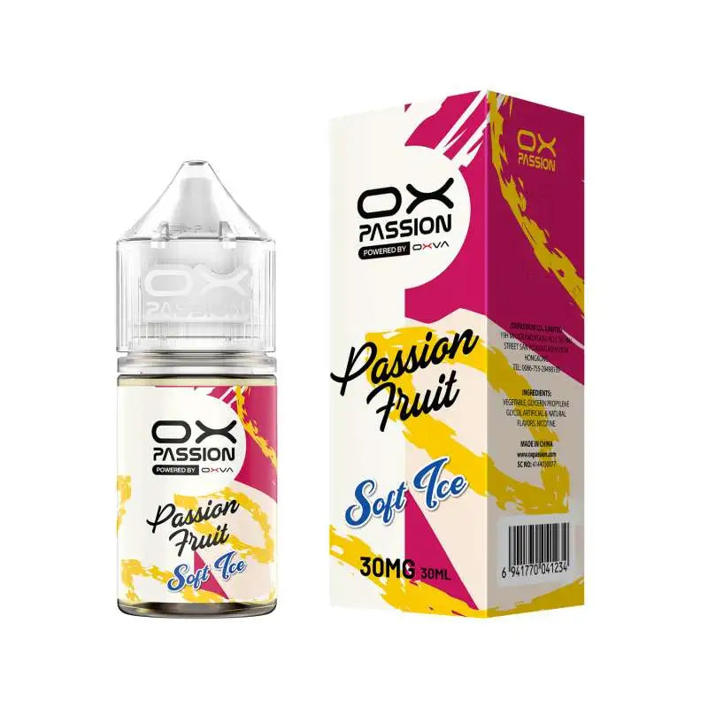 Passion Fruit Nicsalt Soft ice Ox Passion 30ml for Geekvape, Uwell caliburn, Aspire pod kits.