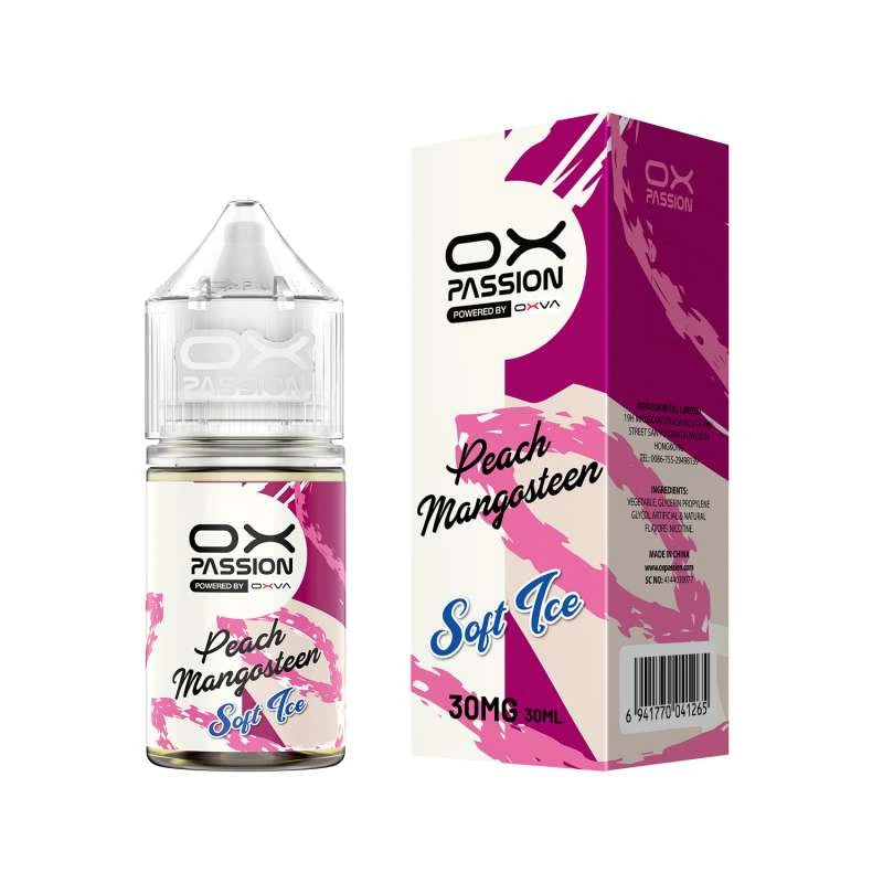 Peach Mangosteen Nicsalt Soft ice Ox Passion 30ml oxva dealer in Pakistan