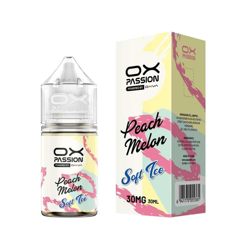 Peach Melon Nicsalt Soft ice Ox Passion 30ml tropical fruit flavor for MTL pods