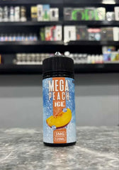Peach Ice Mega Grand 120ml is a premium fruity ice vape juice available in Pakistan, featuring sweet ripe peach flavor with a crisp icy cooling finish.