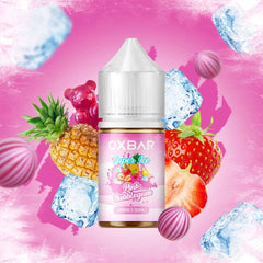 Pink bubblegum Ice oxbar nicotine salt 30ml a sweet bubblegum flavor with cool finish, offering smooth throat hits and fast nicotine satisfaction in 35mg 55mg strength.