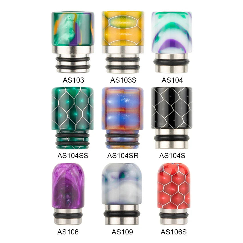 Reewap Resin 510 drip tip all sizes and dimensions