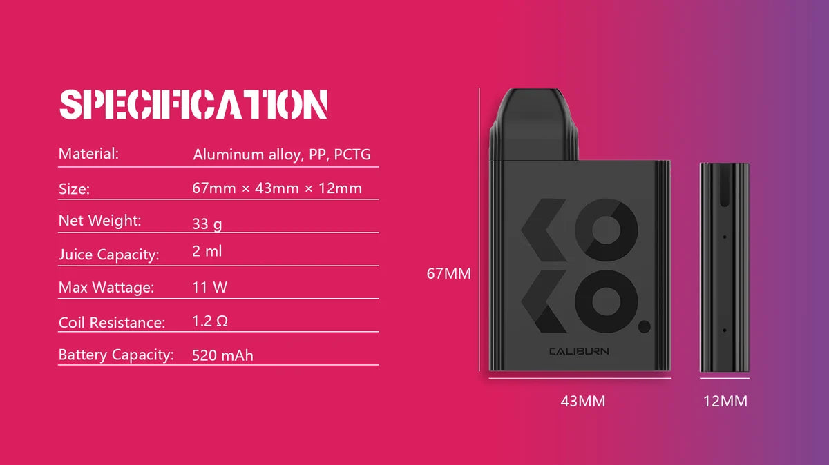 Uwell Caliburn Koko pod kit - OG vape Vape store Uwell Caliburn Koko pod kit - OG vape Vape store