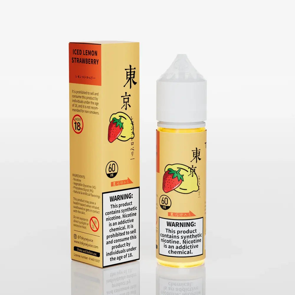 Tokyo Ice strawberry lemon 60 E-liquid new arrival 2024