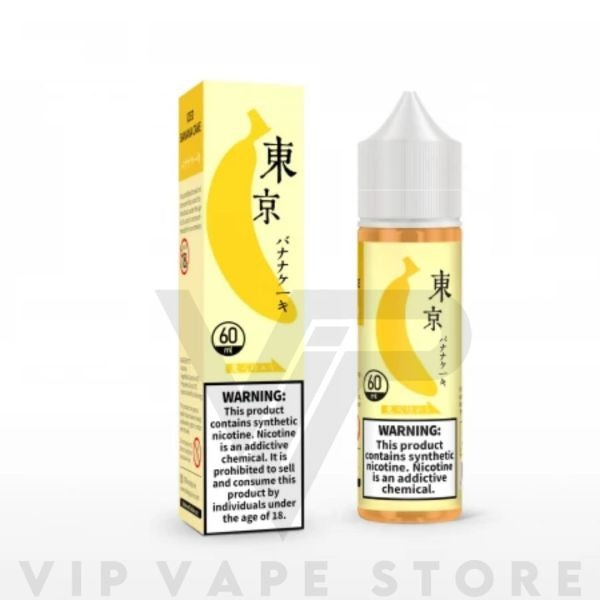 Crave a cool and sweet escape? Tokyo Iced Banana Cake 60ml blends the comfort taste of warm cream dessert with icy kick. Buy with 24 hour vape shop