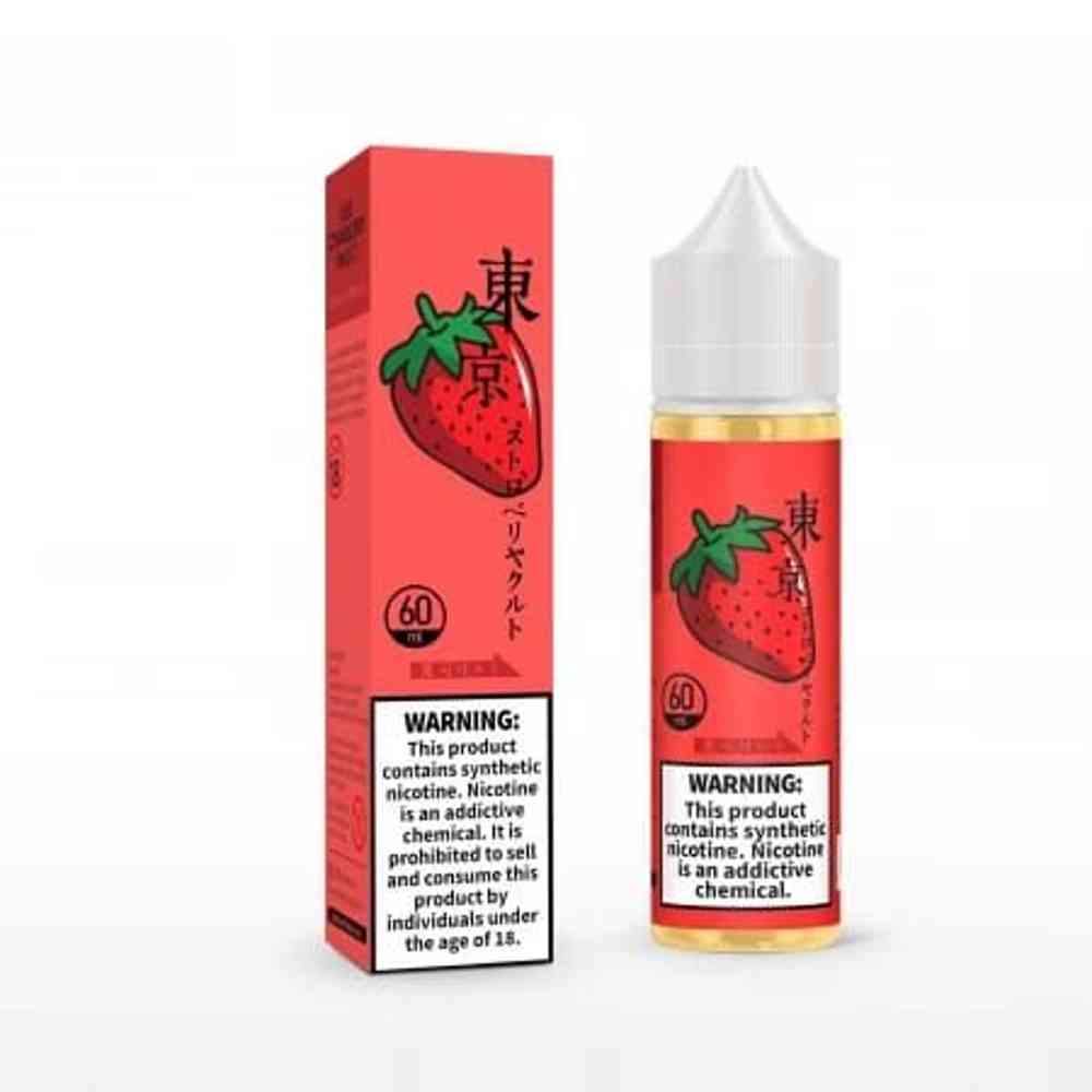 Tokyo Iced Strawberry Yakult 60ml Sweet & Refreshing E-liquid blend classic strawberry & yogurt with a touch of ice. A nostalgic summer in every puff.