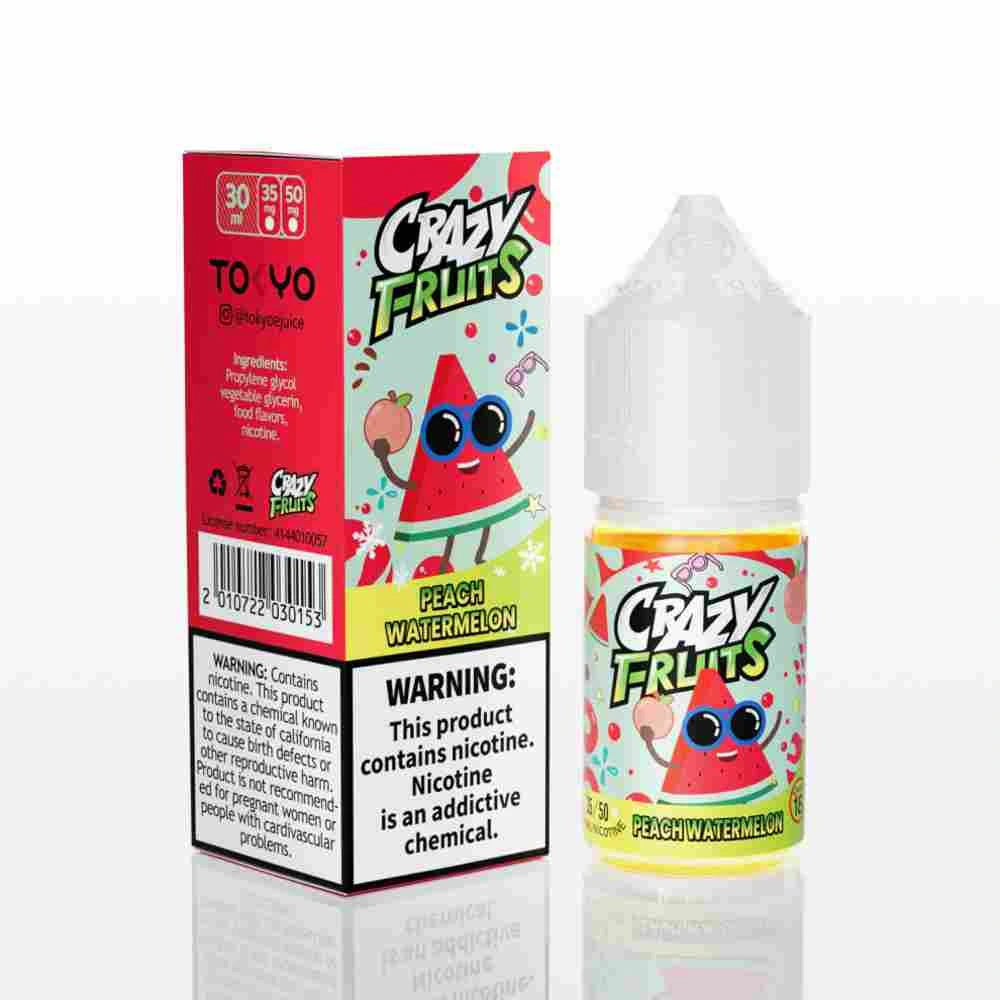 Peach watermelon nicsalt Tokyo crazy fruits 30ml best price in Pakistan