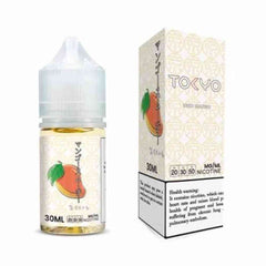 Tokyo saltnic iced mango 30ml delightful blend combines the sweetness and aromatic flavor of ripe mango, all complemented by a hint of cooling ice.