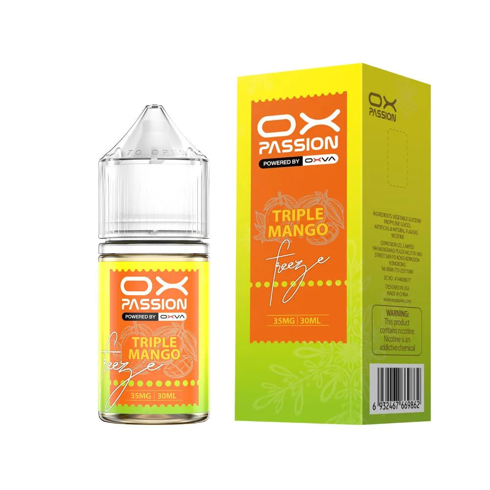 Red yellow green mango flavor Triple Mango Ox Passion Freeze 30ml price in Pakistan