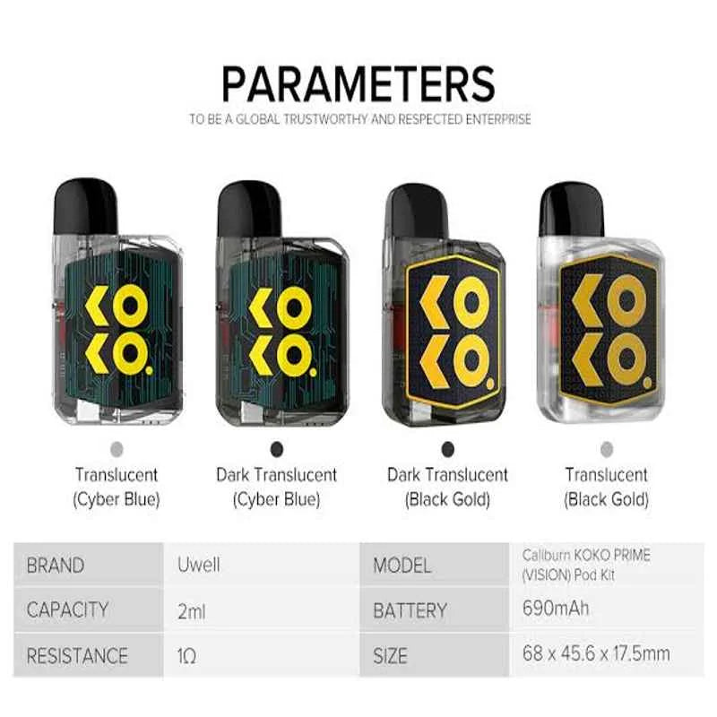 Uwell Caliburn KOKO Prime Vision - Pakistan No #1 Vape store Uwell Caliburn KOKO Prime Vision - Pakistan No #1 Vape store