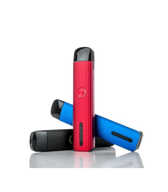 UWELL CALIBURN G pod kit system is a compact and features a long-lasting battery, refillable pods, and works with both freebase and salt e-liquids.