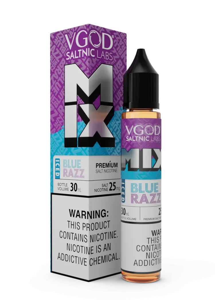 VGOD Ice salt nicotine flavors 30ml blue raspberry mix e-liquid finish with ice exhale