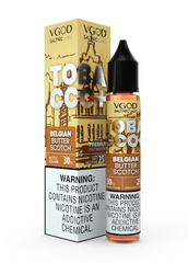 VGOD belgian butterscotch tobacco plus 30ml salt nicotine premium flavor