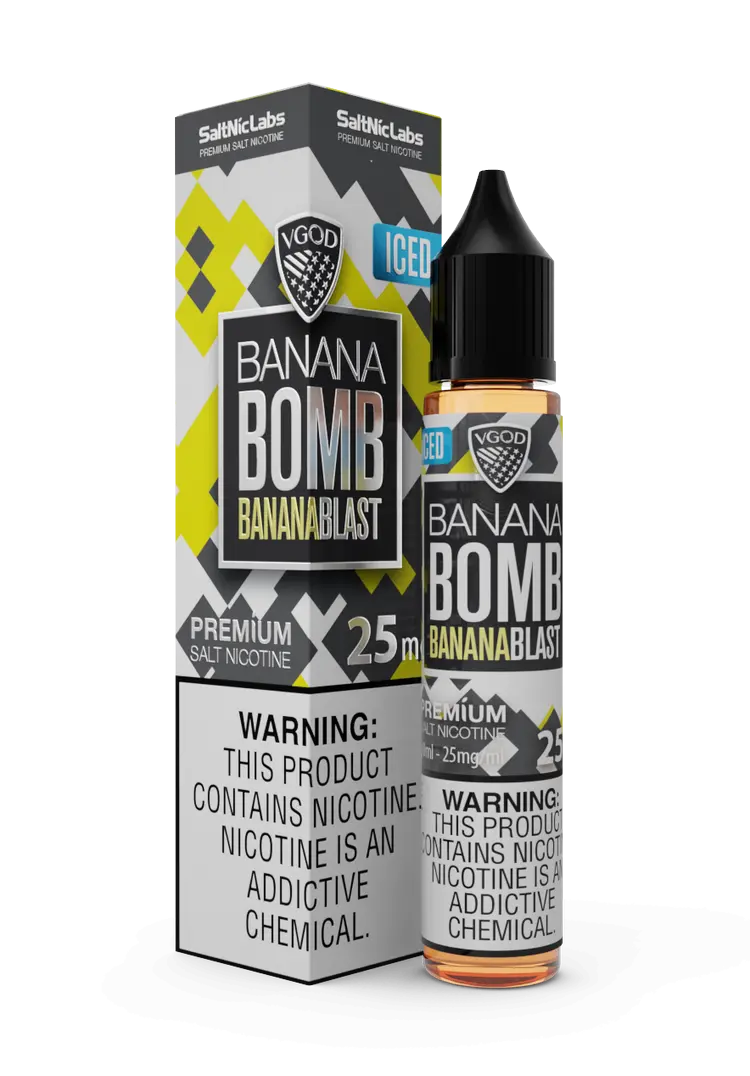 VGOD Banana bomb Iced 30ML 25mg 50mg buy online best price in Pakistan