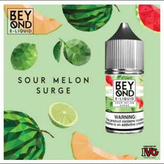 Beyond Sour melon surge 30ml&nbsp;A combination of honeydew and ripe watermelon with a surge of sour lime to kick this flavor into the Beyond!