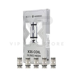 Vaporesso moti X mini replacement coils&nbsp;specifically designed for compatibility with the 0.35 29w moti x mini kit by vaporesso. These coils boast a distinctive honeycomb-style mesh that ensures faster and more even heating, resulting in extended coil life. Perfect for those who favor a Direct To Lung (DTL) inhale