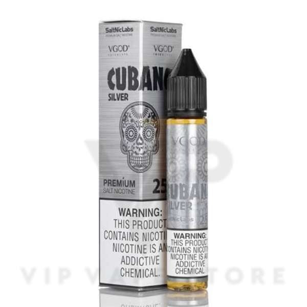 VGOD Cubano Silver SaltNic 30ml discover Rich tobacco notes meets vanilla buttery custard flavor with a sweet hint. Buy online best price