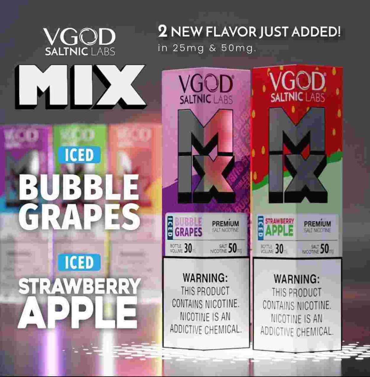 VGOD strawberry apple ice mix 30ml salt nicotine flavor price