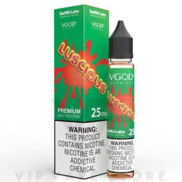 Vgod salt Luscious 30ml a Burst of Fresh Watermelon with sweet tones of Mixed Melons formulated to bring the most adventurist taste.