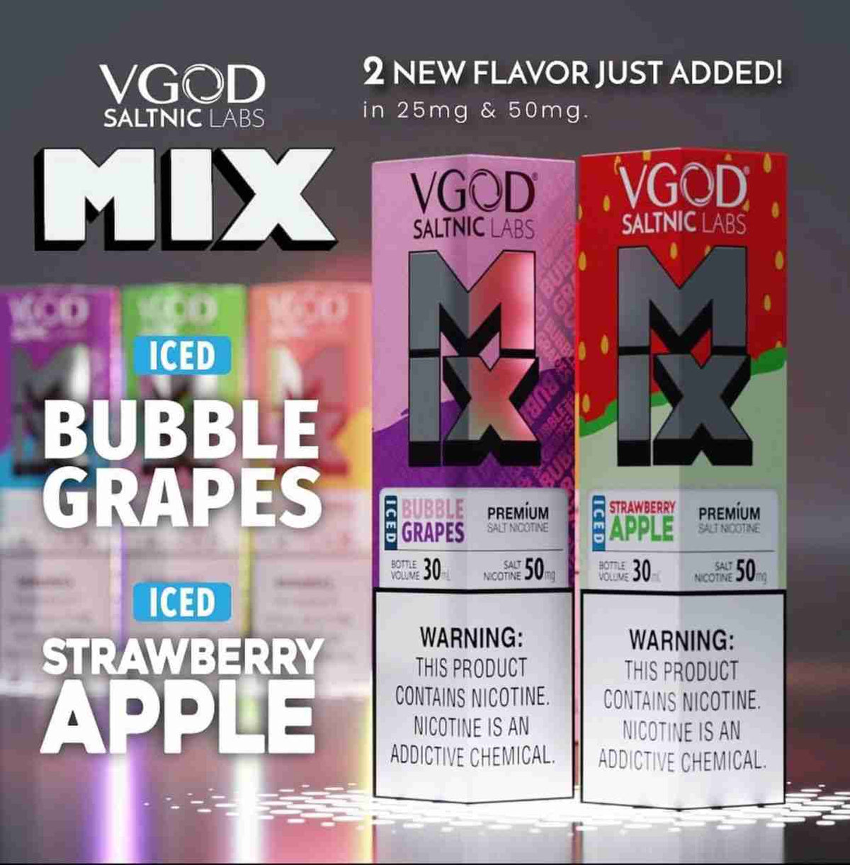 Shop new arrival flavors of vgod official salt mix bubble grape with ice