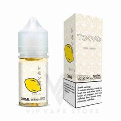 Tokyo Iced Lemon 30ml where fresh zesty lemons meet the chill of icy mint and the sweet allure of fragrant honey. unique fusion will transport taste buds to the nostalgic memory of eagerly waiting in line for this cool and delicious flavor. Enjoy the refreshing blend of citrus, mint, and honey, rekindling the excitement of first taste.