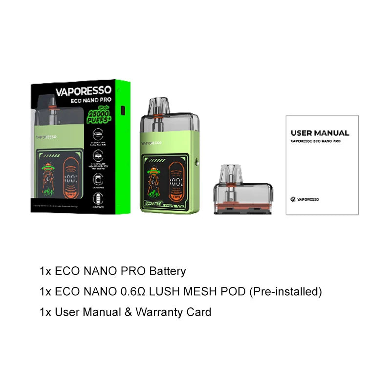 box includes eco nano pro