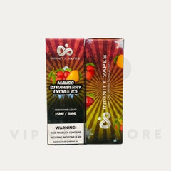 Infinity mango strawberry lychee ice 30ml nicsalt blend of juicy and refreshing flavor, expertly design to transport to a tropical paradise with every puff. Initially, the sweetness of ripe mango hits taste buds, followed by a hint of tartness from the strawberries that adds depth and complexity to the flavor profile. Moreover, the subtle sweetness of lychee adds a floral and slightly sweet note that perfectly balances the tartness of the strawberries.