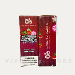 Infinity strawberry watermelon bubblegum ice 30ml blend of sweet and refreshing flavors, expertly craft to tantalize taste buds and leave you wanting more. Firstly, the sweetness of juicy strawberries hits taste buds, followed by a hint of refreshing watermelon that adds a cool and fruity note to the flavor profile.