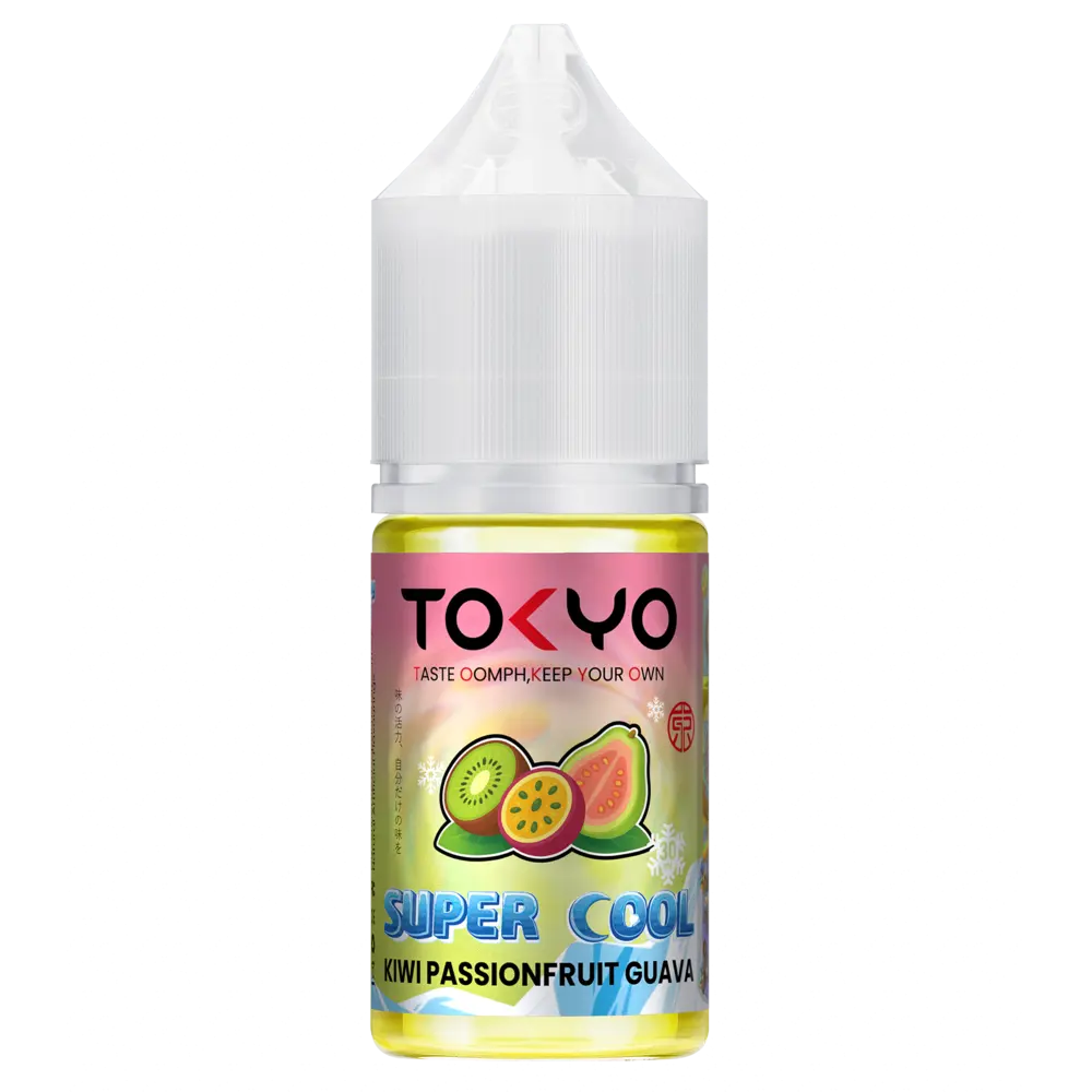 Kiwi Passion fruit guava Tokyo Super Cool 30ml salt nicotine flavor ice
