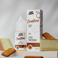 Lotus cheese cake drip down creations 30ml buy online at VIP vape store