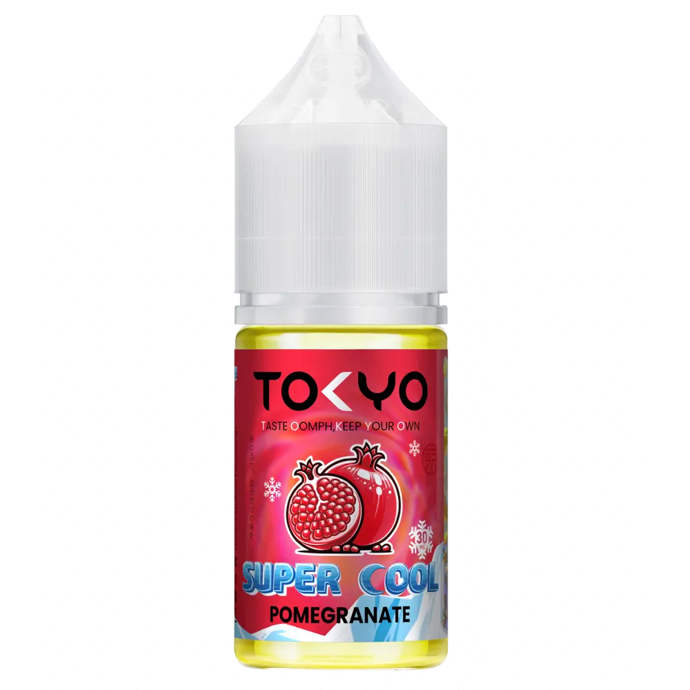 Pomegranate Tokyo Super Cool 30ml nicotine salt best price at VIP vape store PK