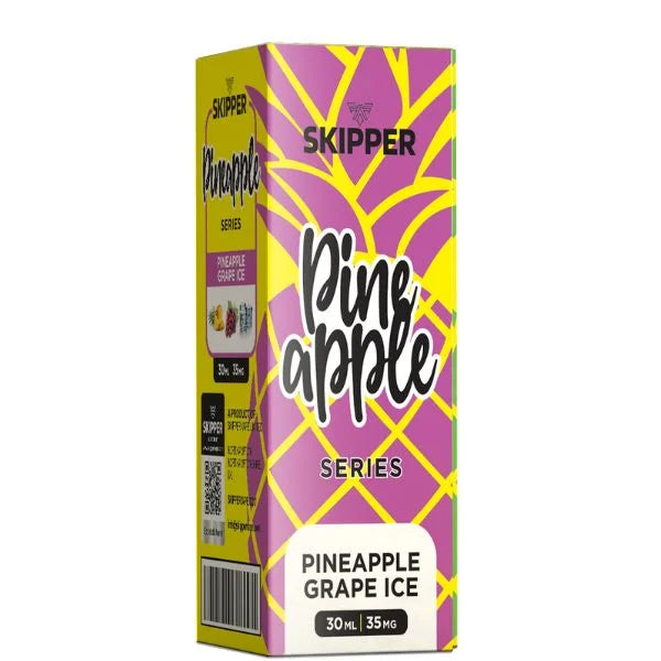 red dark grape flavor with green tangy pineapple Skipper pineapple grape ice 30ml nicsalt