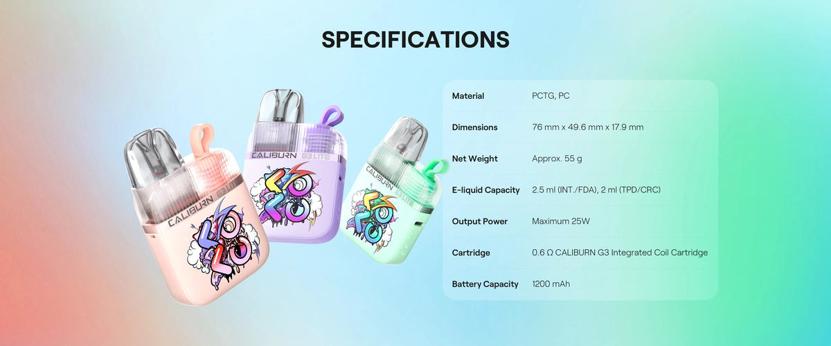 Uwell G3 koko lite pod kit all specifications include material net weight output power battery capacity