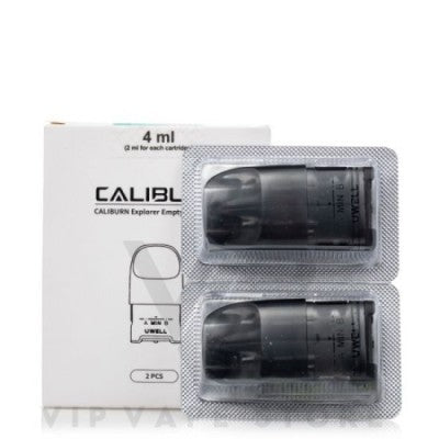 Uwell caliburn Explorer replacement pods&nbsp;cartridge tank compatible with&nbsp;caliburn G or G2 coils&nbsp;with a total of 4ml capacity on 2ml each side. A new design pod which is designed with dual coils compatibility