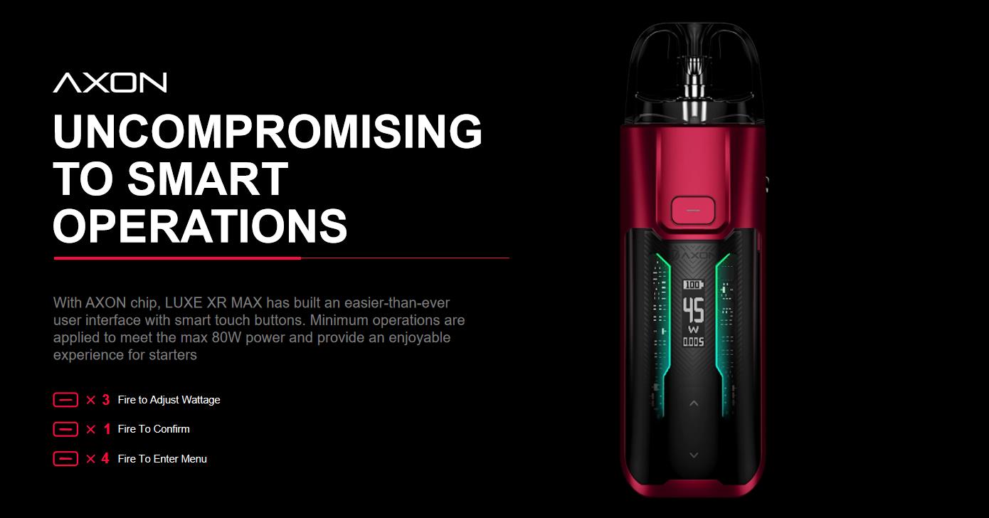 Vaporesso Luxe XR max options and modes