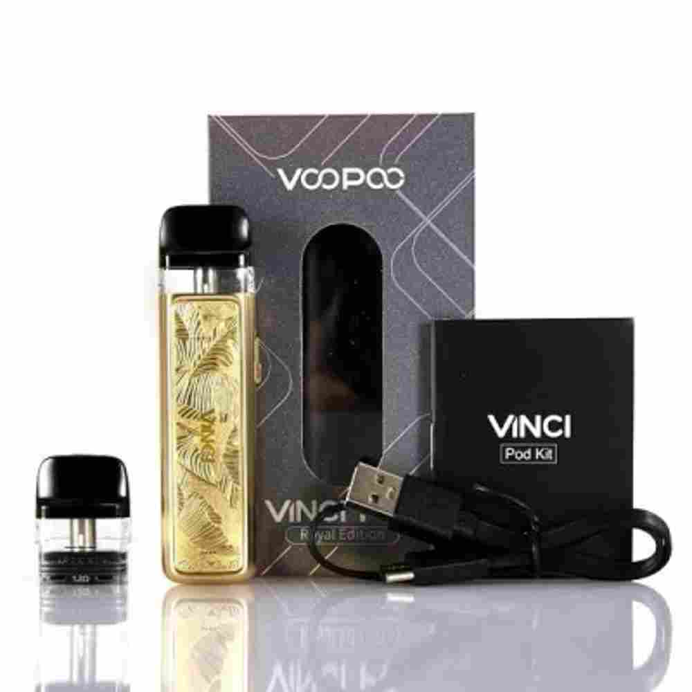 VOOPOO Vinci Royal edition Pod Kit 800 mah battery&nbsp;15W is the unique&nbsp;Vinci pod system&nbsp;of the popular Vinci family with a built-in 800mAh rechargeable battery, also the new&nbsp;Vinci pod kit&nbsp;utilizes the smart GENE chipset with constant&nbsp;15W&nbsp;output and a draw-activated (buttonless) firing system for enjoyable vaping on the go.